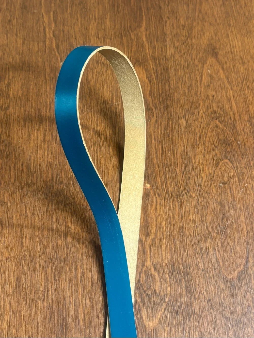 Vintage Blue Leather Belt